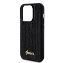 Guess Sequin Script logotipo dėklas, skirtas iPhone 14 Pro Max Juodas