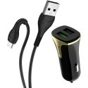 Hoco Z31 Car charger + Micro USB cable 2xUSB QC3.0 18W Hoco Z31 Car charger + Micro USB cable 2xUSB QC3.0 18W