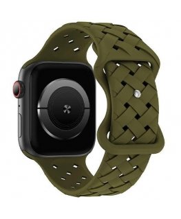 Beline pasek Apple Watch Silicone Woven 42|44|45|49mm oliwkowy |