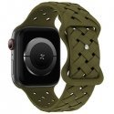 Beline pasek Apple Watch Silicone Woven 42|44|45|49mm oliwkowy |