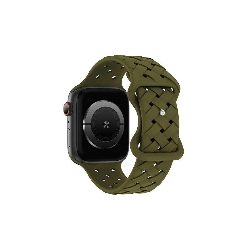 Beline pasek Apple Watch Silicone Woven 42|44|45|49mm oliwkowy | – 2