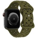 Beline pasek Apple Watch Silicone Woven 42|44|45|49mm oliwkowy |