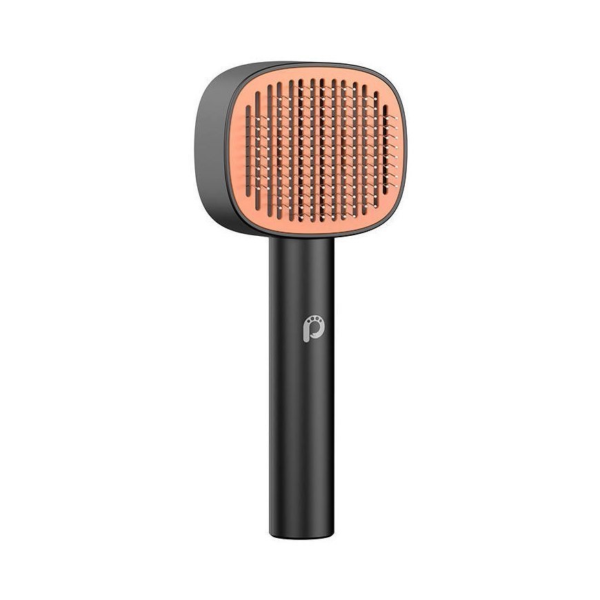 Paw In Hand Brush Needle Comb (black)