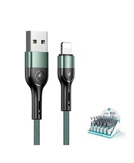 USAMS Kabel pleciony U55 2A micro USB 1szt. for set U55 zielony|