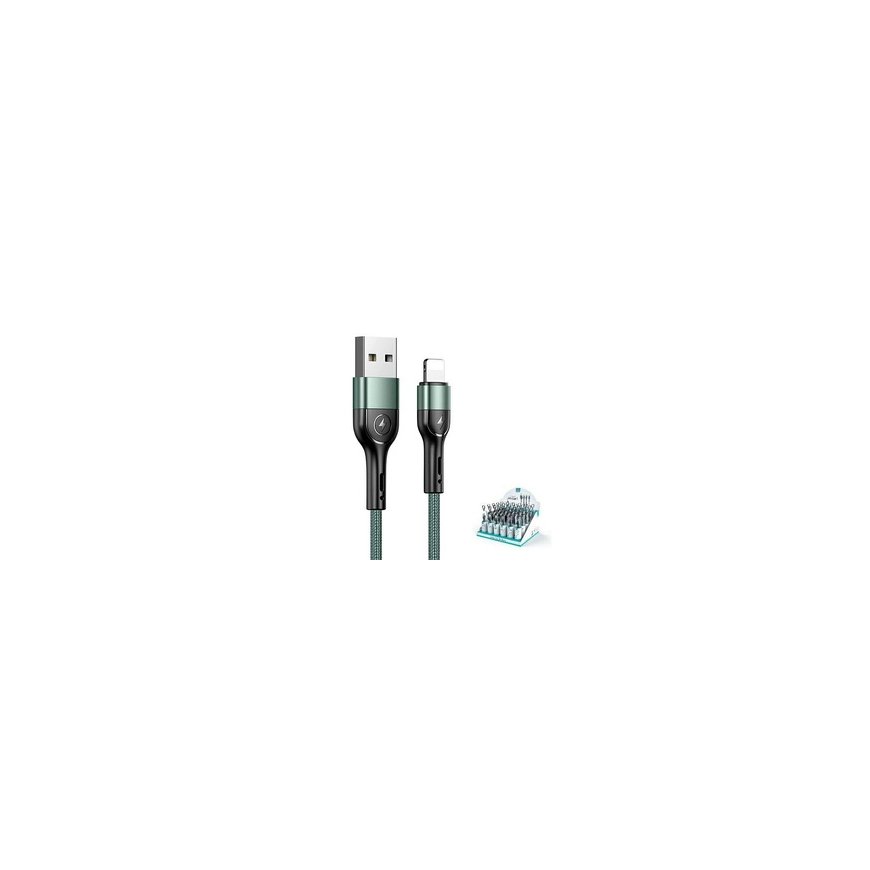 USAMS Kabel pleciony U55 2A micro USB 1szt. for set U55 zielony|