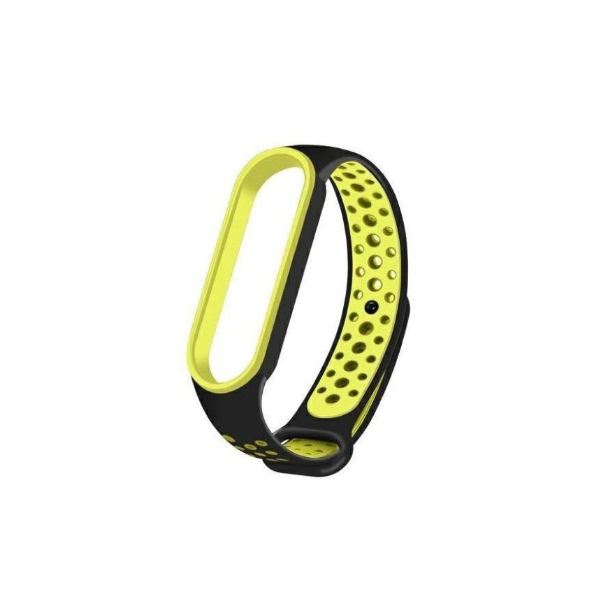 Beline pasek Mi Band 7|6|5 czarny-zielony|black-green Design