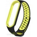 Beline pasek Mi Band 7|6|5 czarny-zielony|black-green Design Beline pasek Mi Band 7|6|5 czarny-zielony|black-green Design