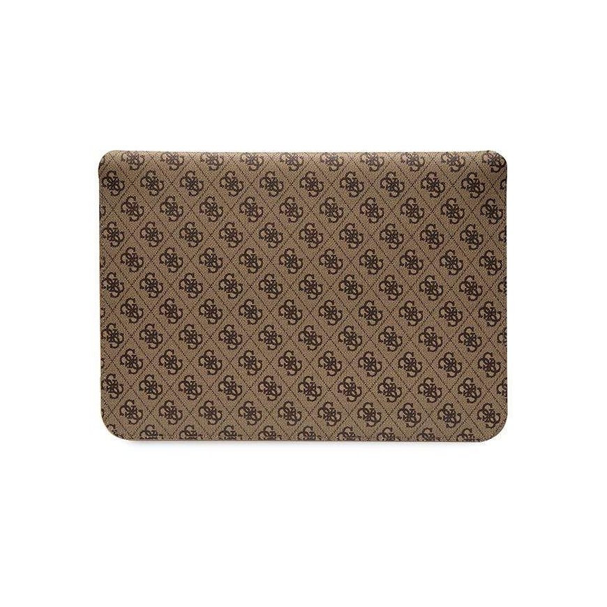 Guess Sleeve GUCS14PS4SGW 14" brown|brown 4G Stripe Metal Logo