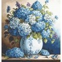 luca S Counted cross stitch kit "Vase with hydrangeas" 20x21cm SG700 luca S Counted cross stitch kit "Vase with hydrangeas" 20x21cm SG700