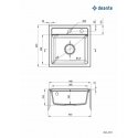 GRANITE 1-BOWL SINK DEANTE Juodas ZORBA