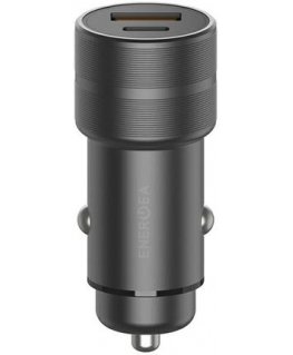 ENERGEA ład. sam. 1xUSB+1xUSB-C PD-QC 3.0 38W szary|gunmetal Alu