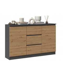 Topeshop 2D3S ANT/ART KPL riidekapp ja sahtlitega kummut