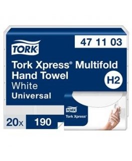 Leaflet towel paper Tork Xpress Multifold Universal H2 2 layers, 23,4 x 21,3 cm (20 pcs)