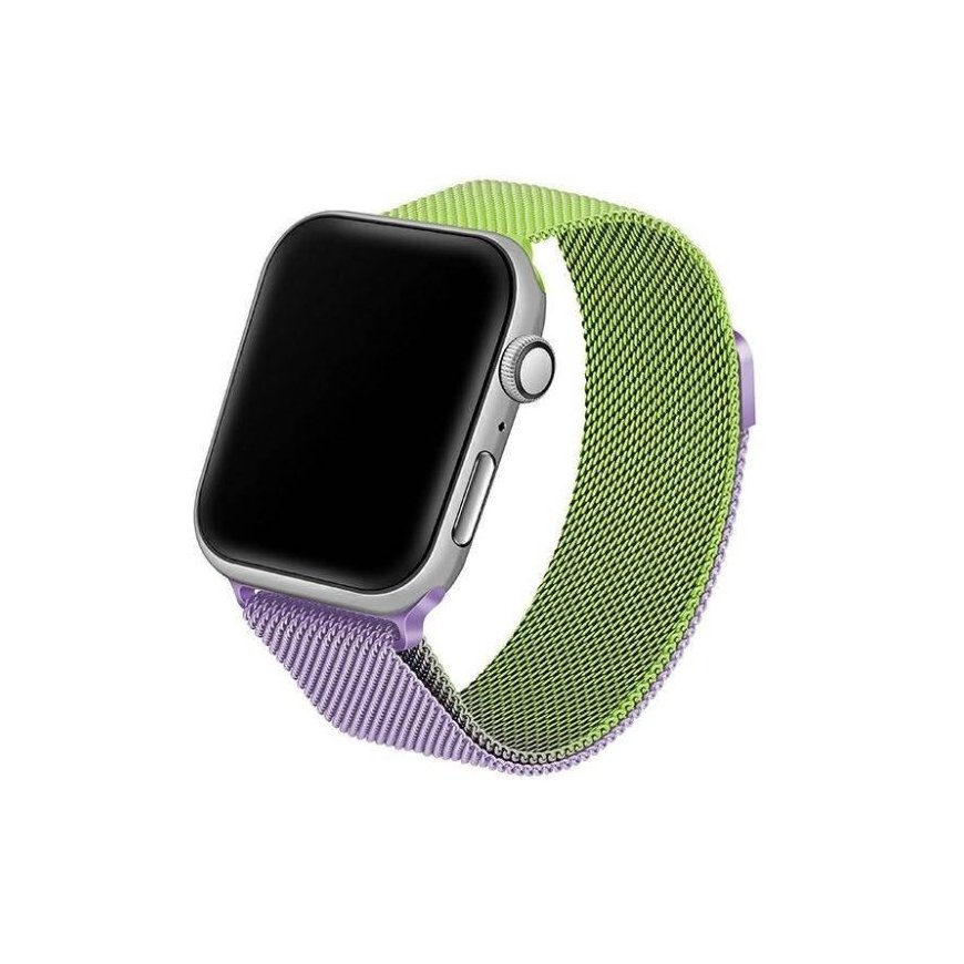 Beline pasek Apple Watch Steel 38|40|41mm zielono-purpurowy gree