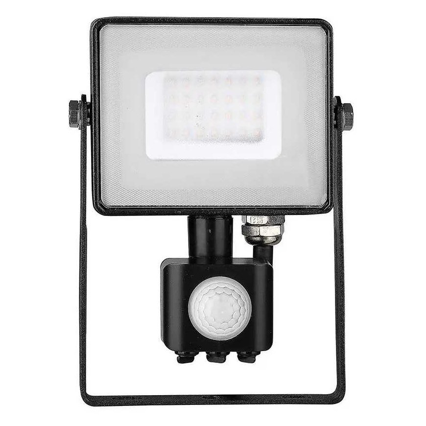 30W LED spotlight V-TAC, 3000K (warm white), with motion sensor, black body, SAMSUNG LED chip – 2