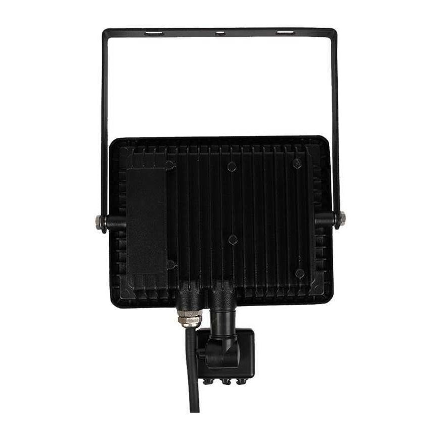 30W LED spotlight V-TAC, 3000K (warm white), with motion sensor, black body, SAMSUNG LED chip – 4