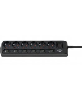 Brennenstuhl 1153110116 удлинитель 2 m 6 розетка(и) Для помещений Черный