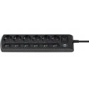 Brennenstuhl 1153110116 pikendusjuhe 2 m 6 vahelduvvoolu kontakt Hoonesisene Must Brennenstuhl 1153110116 pikendusjuhe 2 m 6 vahelduvvoolu kontakt Hoonesisene Must
