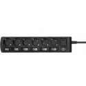 Brennenstuhl 1153110116 power extension 2 m 6 AC outlet(s) Indoor Black Brennenstuhl 1153110116 power extension 2 m 6 AC outlet(s) Indoor Black