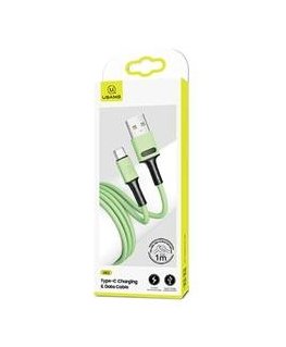 USAMS Kabel U52 USB-C 2A Fast Charge 1m zielony|green SJ436USB02