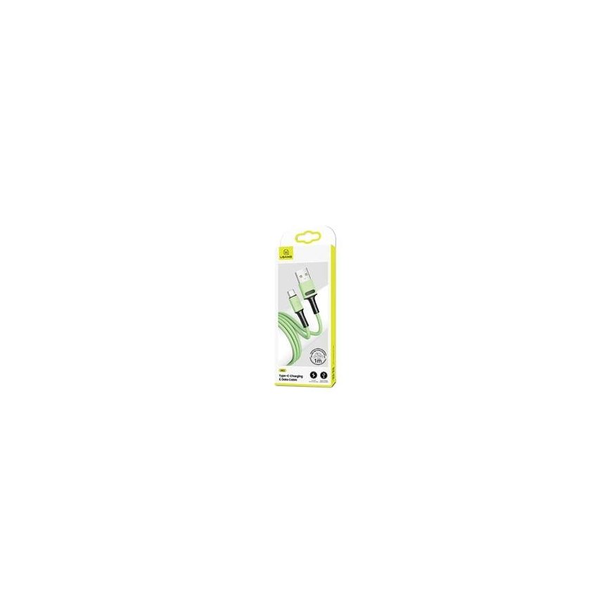 USAMS Kabel U52 USB-C 2A Fast Charge 1m zielony|green SJ436USB02