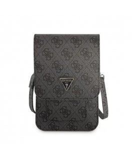 Guess PU 4G Triangle Logo Phone Bag Black