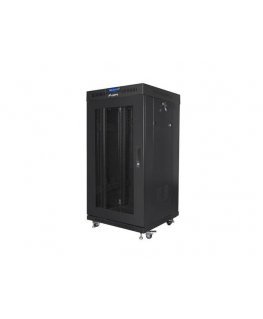 SZAFA INSTALACYJNA RACK STOJĄCA 19" 22U 600X600 CZARNA DRZWI PERFOROWANE LCD LANBERG (FLAT PACK) V2