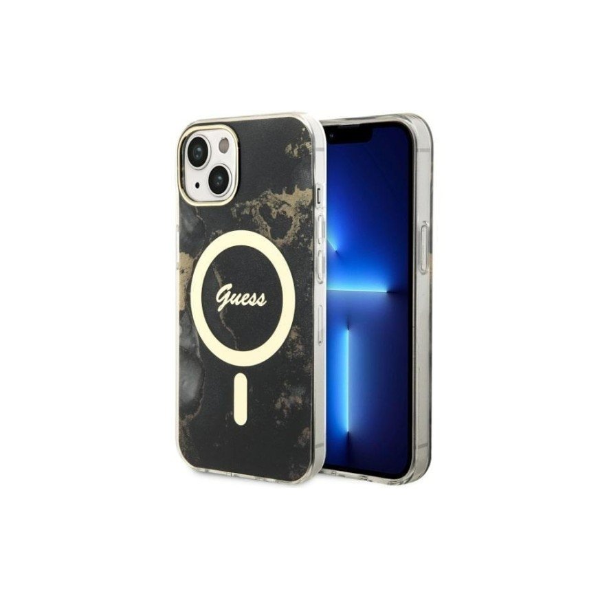 Guess GUHMP14SHTMRSK iPhone 14 6.1" czarny|black hardcase Golden