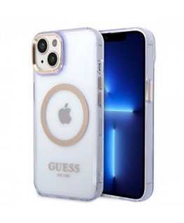 Guess GUHMP14SHTCMU iPhone 14 6,1" purpurowy|purple hard case Go