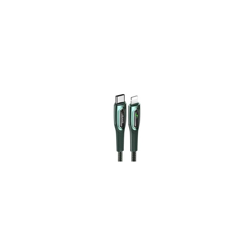 USAMS Kabel pleciony USB-C na Lightning Smart Power-off 20W PD C