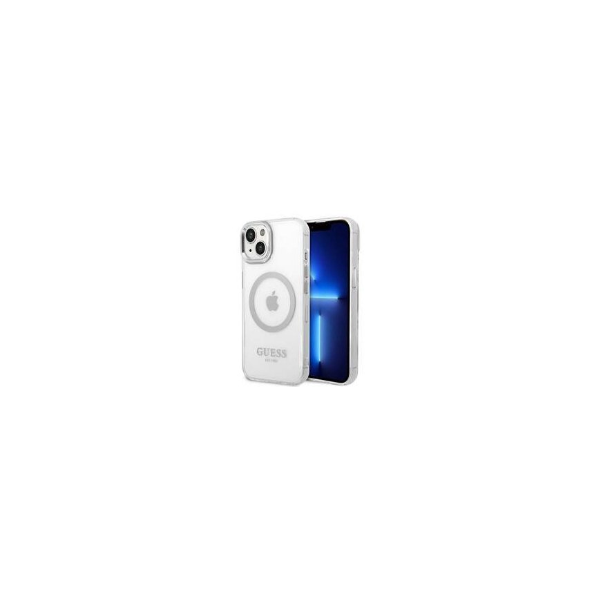 Guess GUHMP14SHTRMS iPhone 14 6,1" srebrny|silver hard case Meta