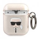 Karl Lagerfeld KLA2UKHGD AirPods cover złoty|gold Glitter Karl`s Karl Lagerfeld KLA2UKHGD AirPods cover złoty|gold Glitter Karl`s