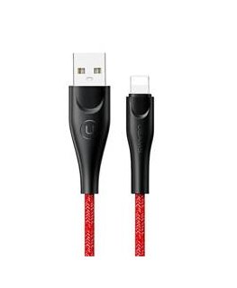 USAMS Kabel pleciony U41 lightning 1m 2A czerwony|red SJ391USB02