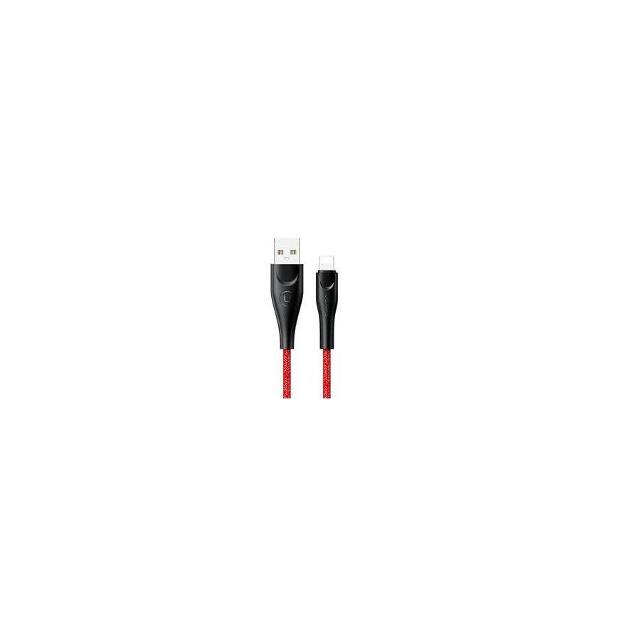 USAMS Kabel pleciony U41 lightning 1m 2A czerwony|red SJ391USB02