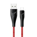 USAMS Kabel pleciony U41 lightning 1m 2A czerwony|red SJ391USB02