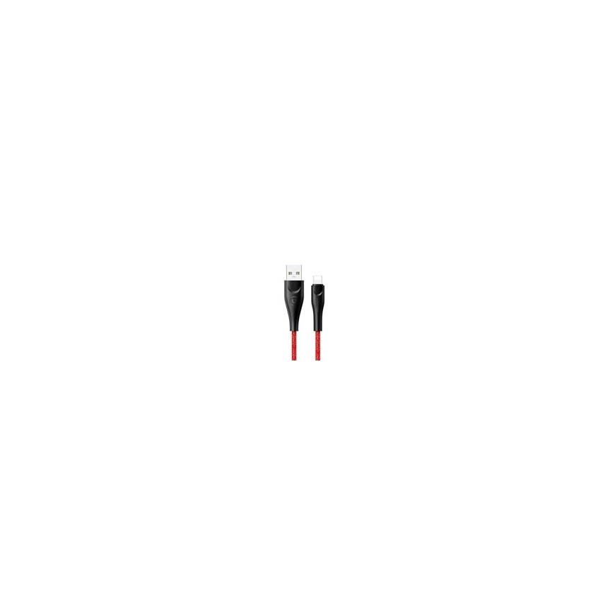 USAMS Kabel pleciony U41 lightning 1m 2A czerwony|red SJ391USB02 – 2