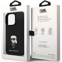 Karl Lagerfeld Case for iPhone 13 Pro 6.1" KLHCP13LSMHKNPK Black HC Silicone Ikonik Metal Pin