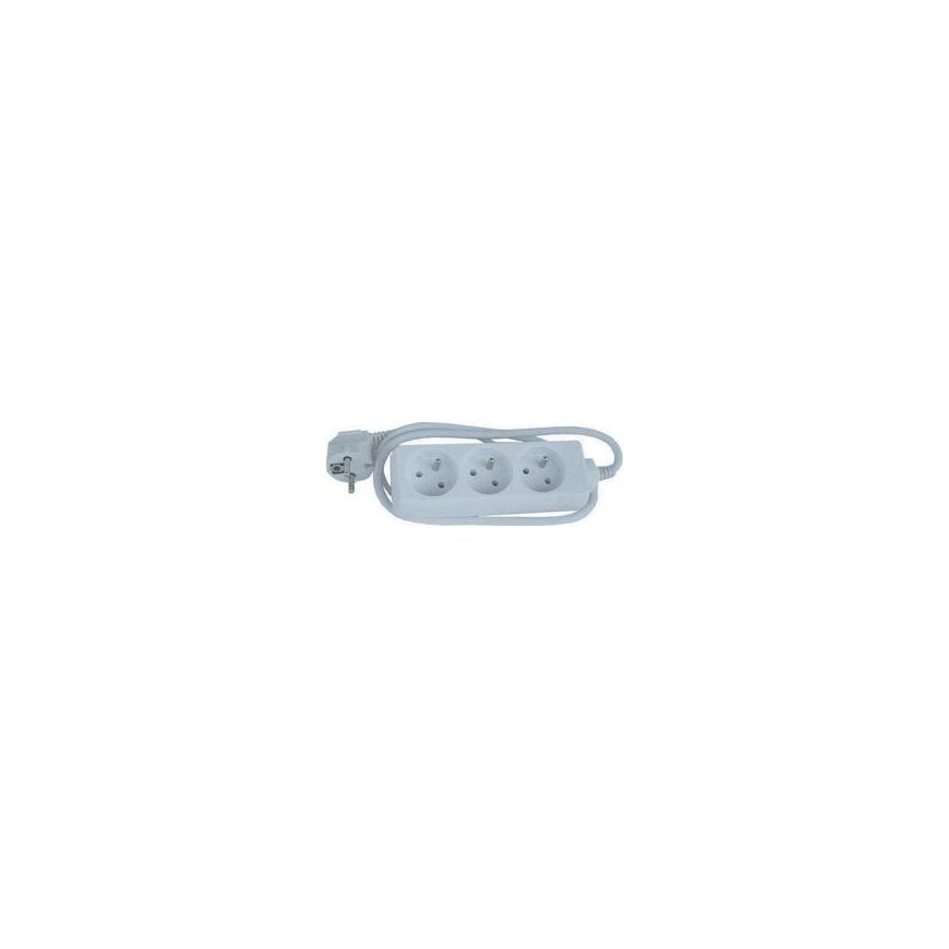 Maitinimo laidas 230V ilgintuvas, CEE7 lizdas 3x, 10m, baltas (KS100PT301)