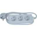 Power cord 230V extension cord, CEE7 socket 3x, 10m, white (KS100PT301) Power cord 230V extension cord, CEE7 socket 3x, 10m, white (KS100PT301)