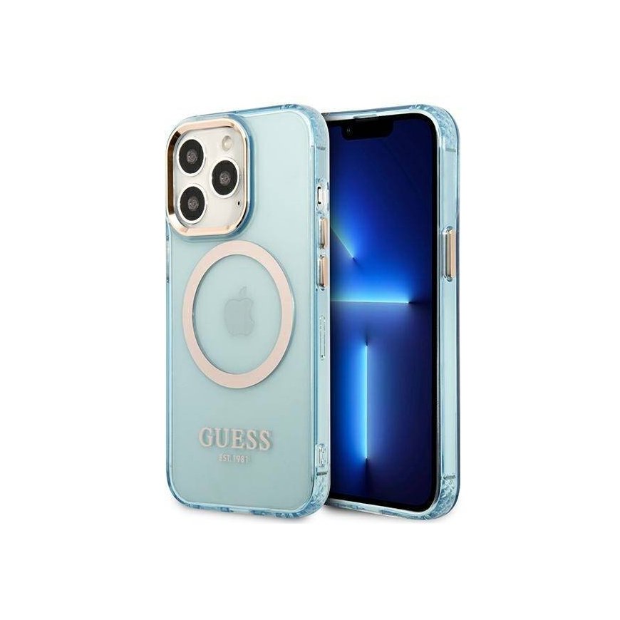 Guess GUHMP13LHTCMB iPhone 13 Pro | 13 6,1" niebieski|blue hard