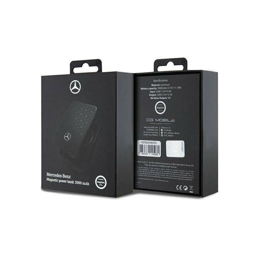 Mercedes Powerbank MEPB3KMESTK 5W 3000mAh czarny|black MagSafe