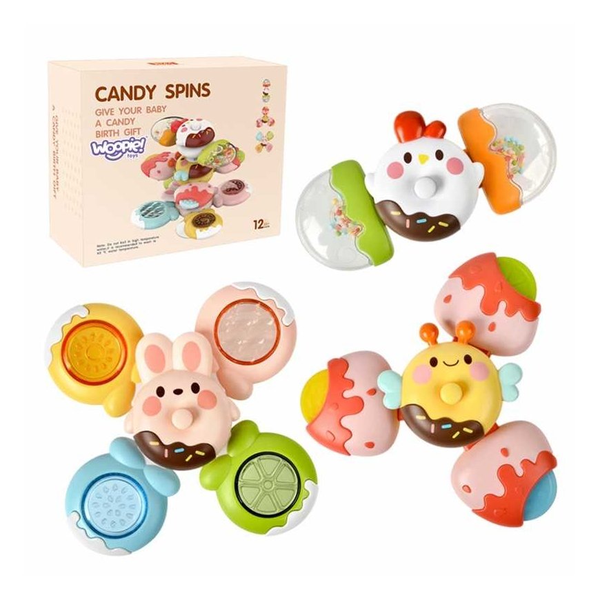 WOOPIE BABY Spinner Zabawka Sensoryczna Pszczoła Kurczak Królik Wymienne 3 pcs.
