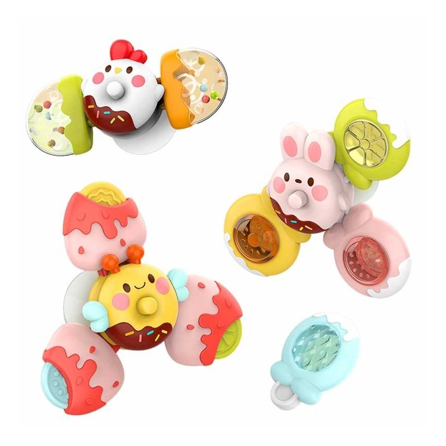 WOOPIE BABY Spinner Zabawka Sensoryczna Pszczoła Kurczak Królik Wymienne 3 vnt. – 2