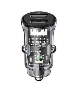 USAMS Ład. sam. C31 3A 2xUSB-A Fast Charge czarny|black CC162CC0