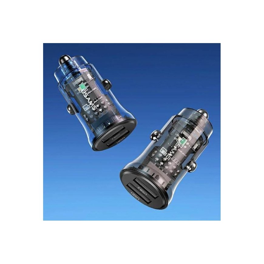 USAMS Ład. sam. C31 3A 2xUSB-A Fast Charge czarny|black CC162CC0 – 2
