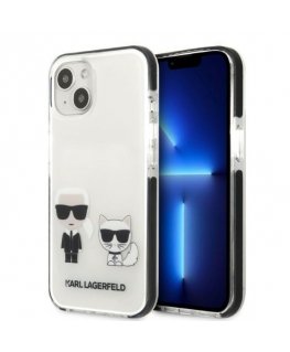 Karl Lagerfeld KLHCP13STPEKCW iPhone 13 mini 5.4" hard case, white Karl&Choupette