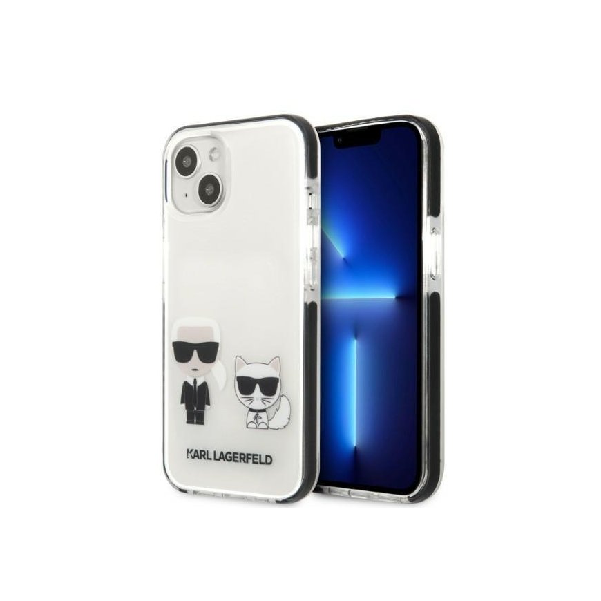 Karl Lagerfeld KLHCP13STPEKCW iPhone 13 mini 5.4" hard case, white Karl&Choupette
