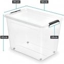 SIMPLESTORE STORAGE BOX WITH ROLLS IN BOX 58X39X42CM 80L (1742) SIMPLESTORE STORAGE BOX WITH ROLLS IN BOX 58X39X42CM 80L (1742)