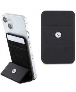 BMW Wallet Card Slot Stand BMWCSMRSK czarny|black MagSafe Signat