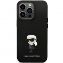 Karl Lagerfeld dėklas, skirtas iPhone 14 Pro Max 6,7" KLHCP14XSMHKNPK juodas HC Silicone Ikonik Metal Pin